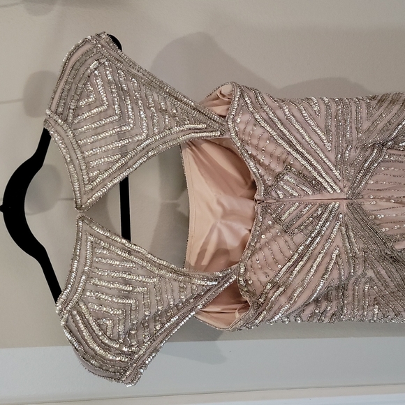 Adrianna Papell Long Beaded Gown - Picture 3 of 6